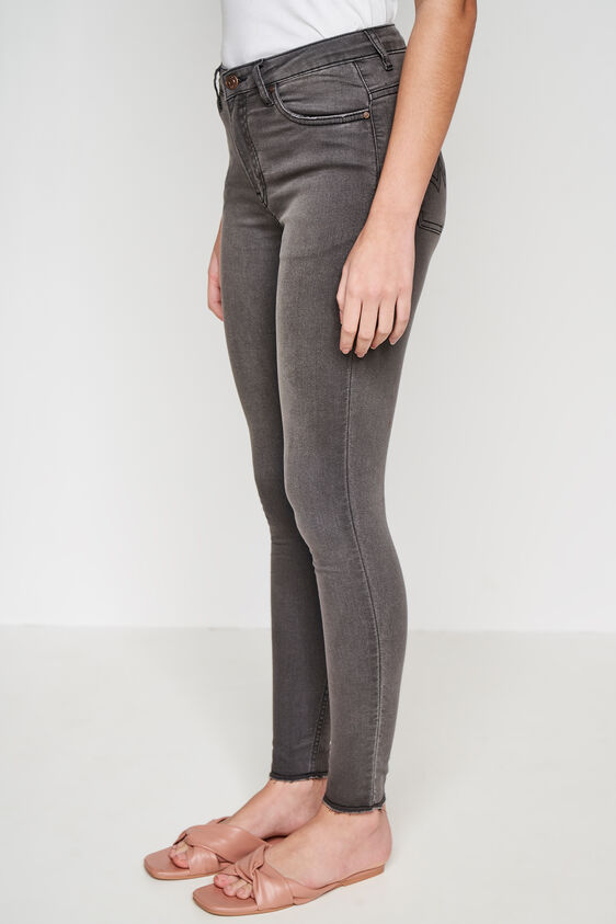 Grey Solid Straight Bottom, Grey, image 5